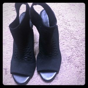 Zara open toe knitted bootie